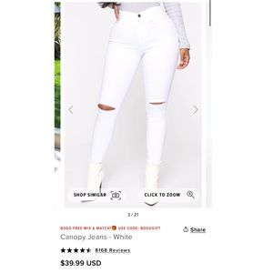 Fashion Nova canopy jeans